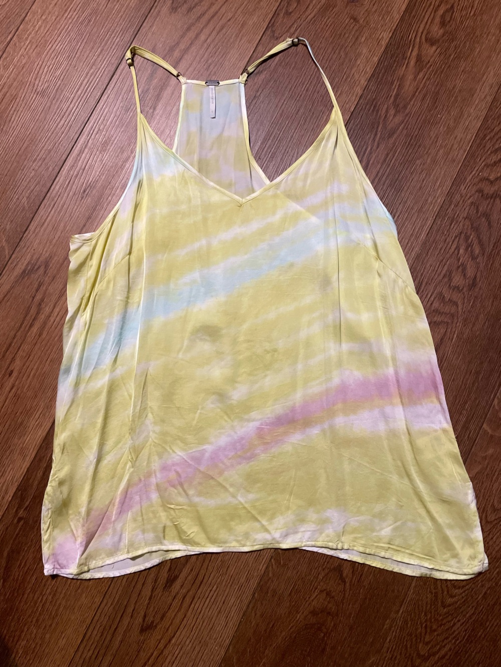 Young Fabulous & Broke Satin Tie-dye tank Top Flowy Boho